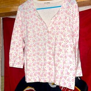 Nwot Talbots 3/4 sleeve button up sweater